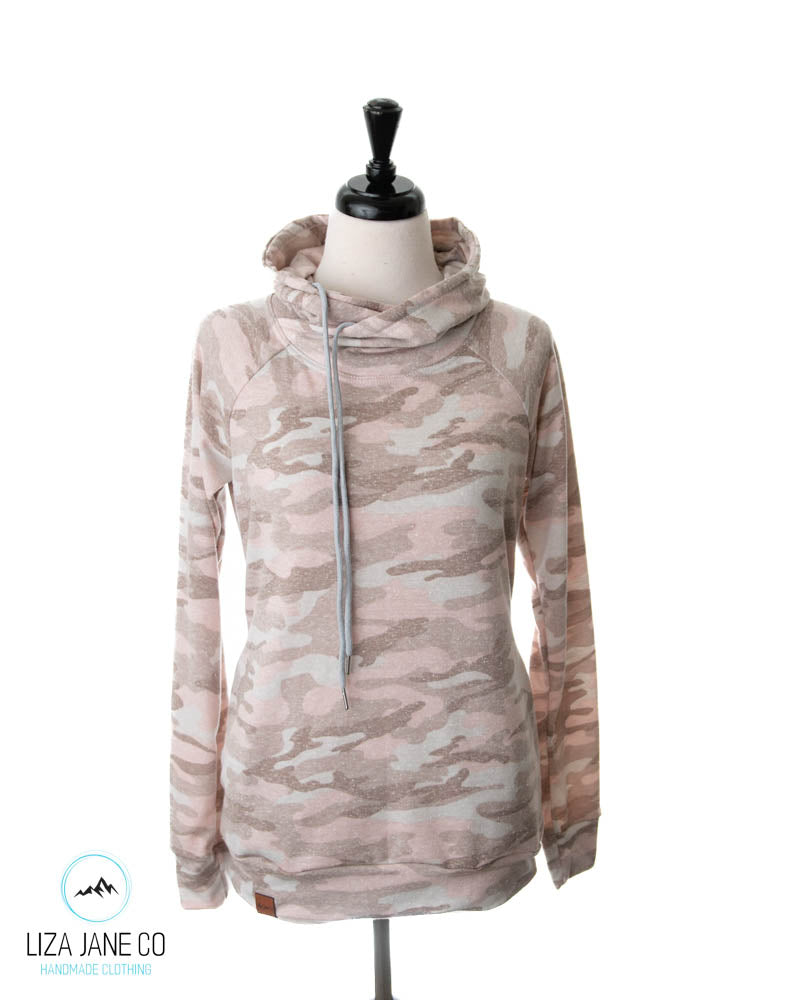 Women's Hoodie | Triblend Pink Camo