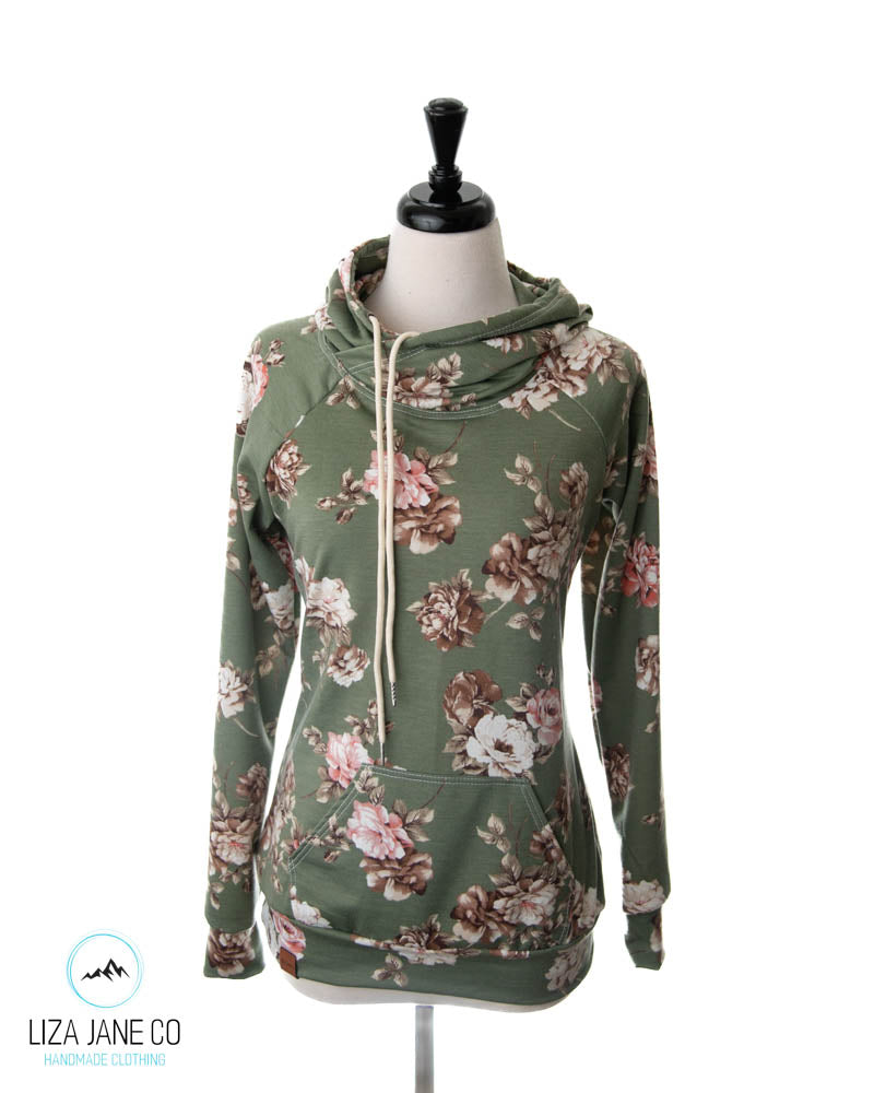 Women's Hoodie | Floral on Sage
