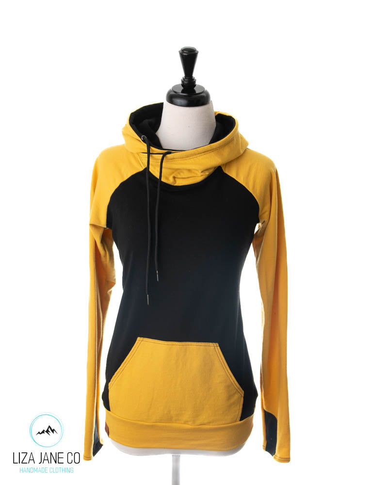 Women's Hoodie | Mustard and Black {Small}
