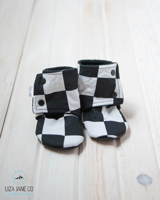 Stay-on Baby Booties | Racing Check