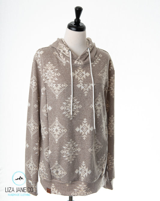 Men's Hoodie | Mocha Aztec {Large}