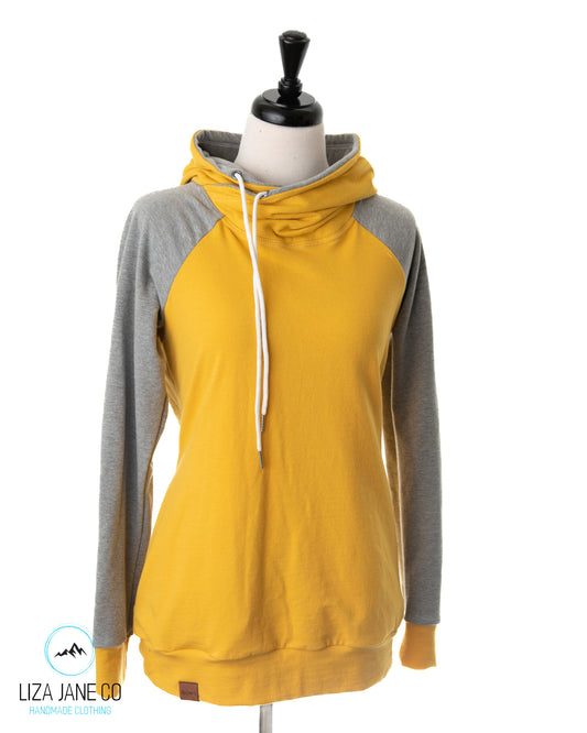 Women's Hoodie | Mustard and heather Grey {Medium}