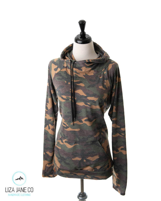 Women's Hoodie | Brown Camo {X-Large}