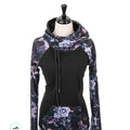 Purple Floral on black and Black on Body