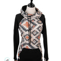 Natural/earthy Aztec and Black on Sleeves