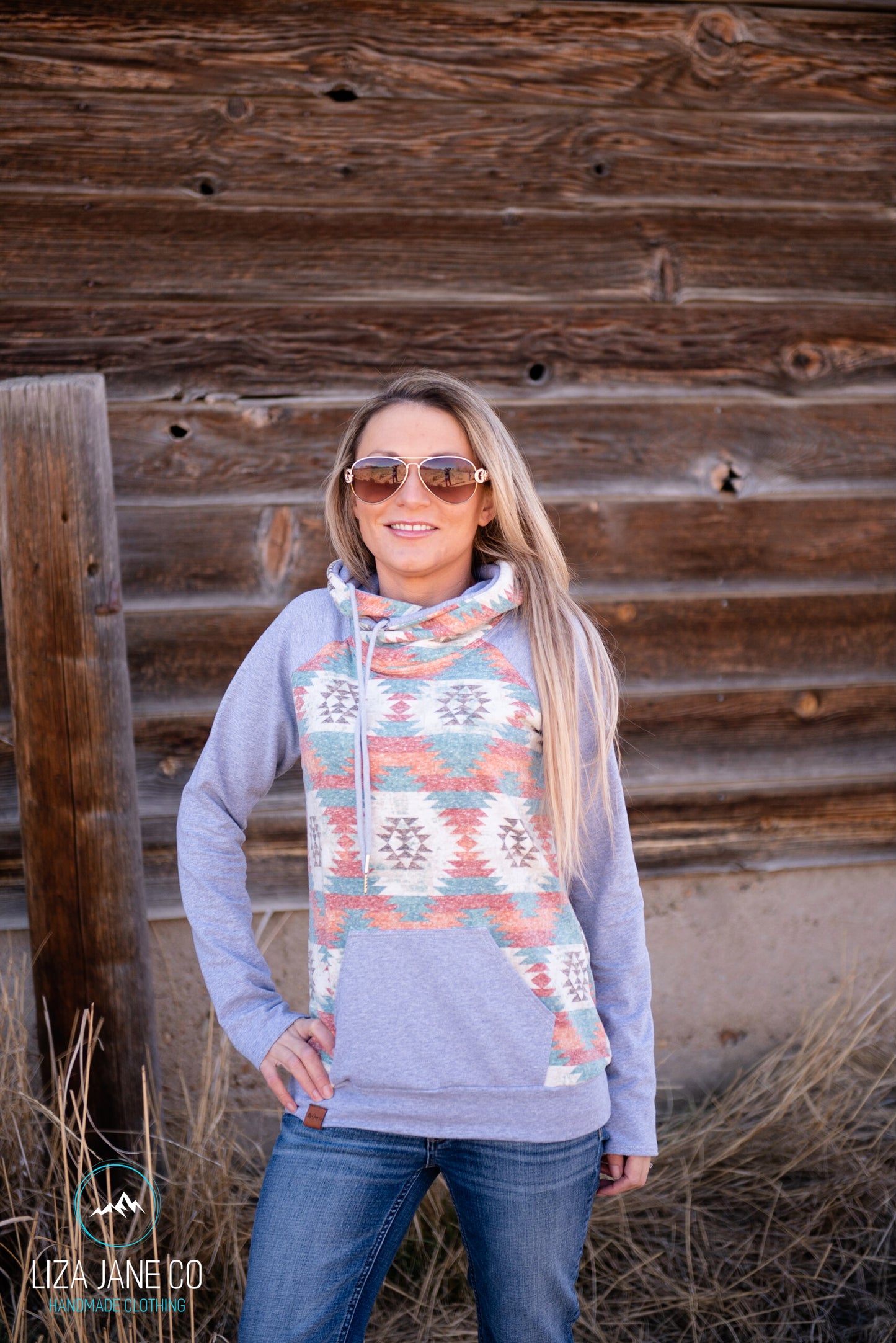 Women's Hoodie | Purple/Tan Tie-Dye & Black