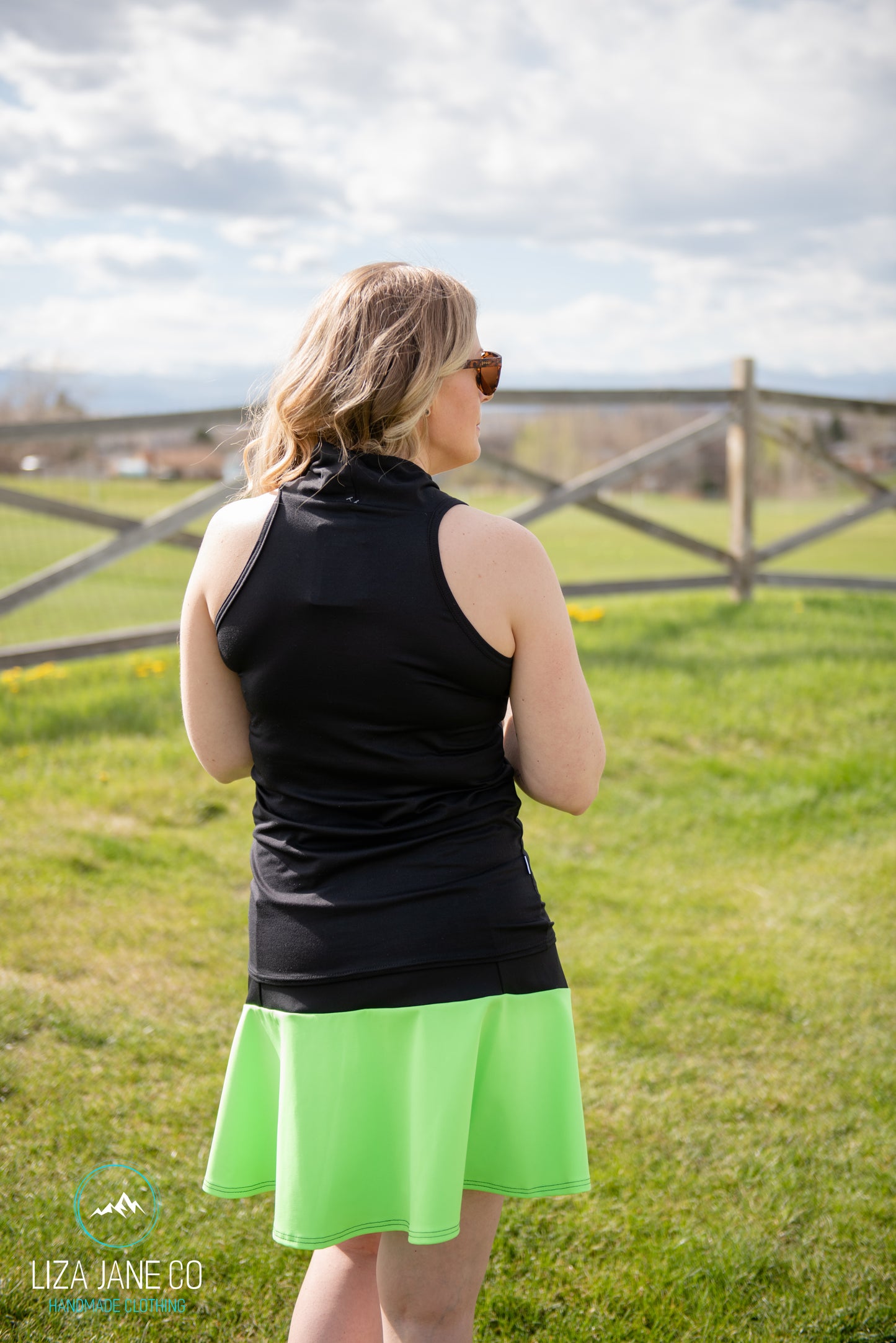 Mint 3/4 zip Women's Golf Shirt - Sleeveless
