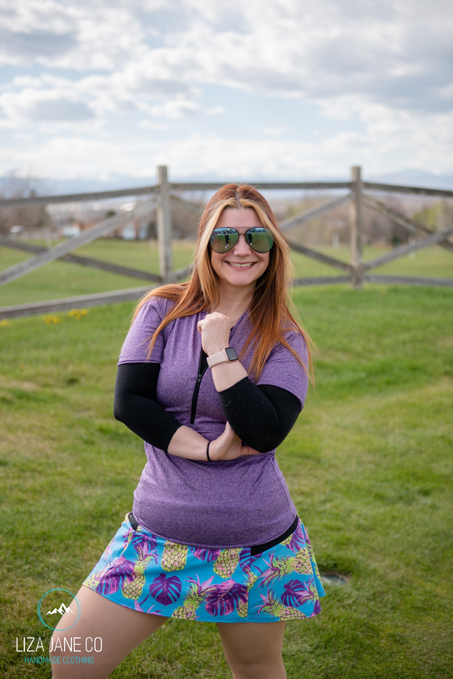 Pineapples - Flare Golf Skort