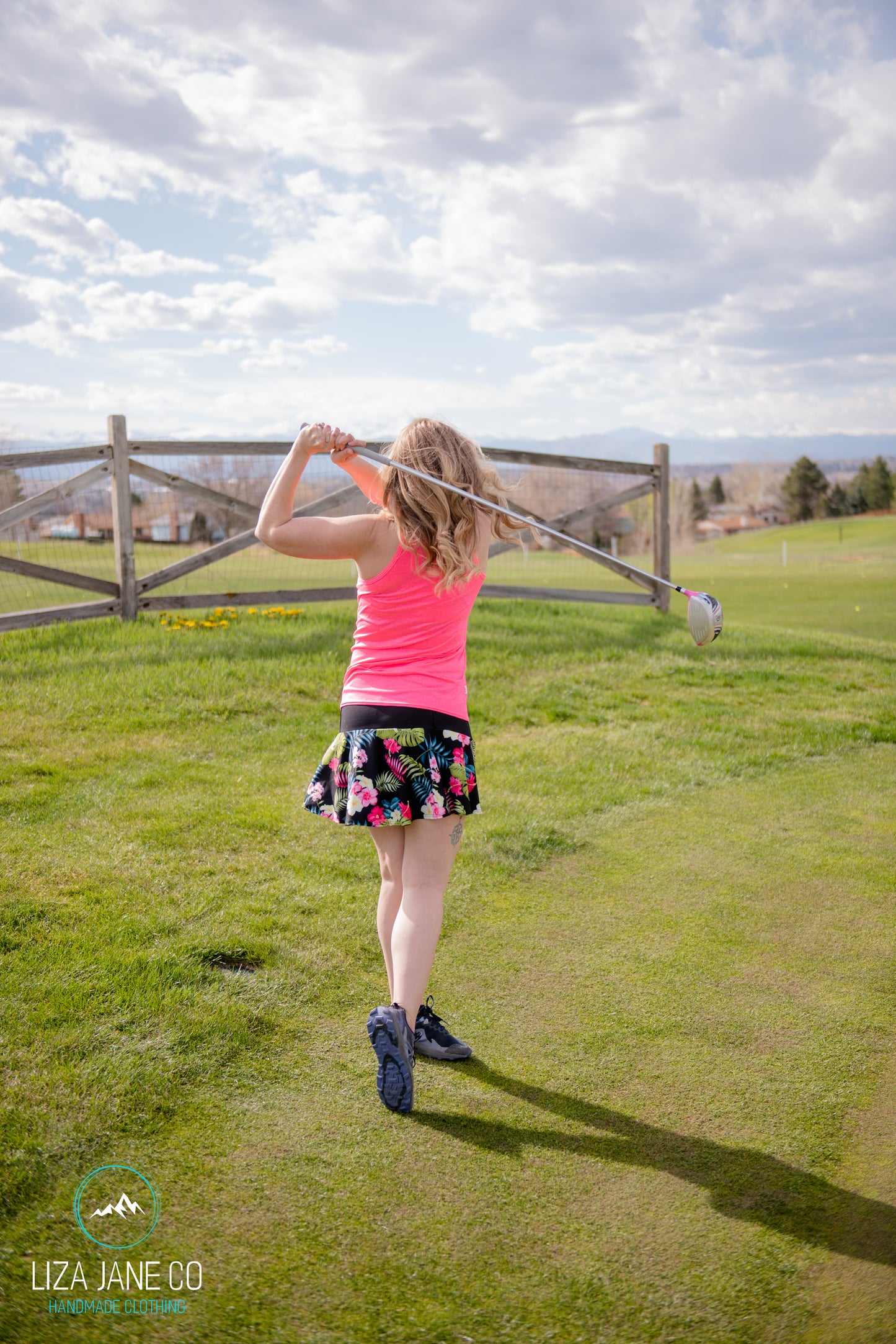 Floral - Flare Golf Skort