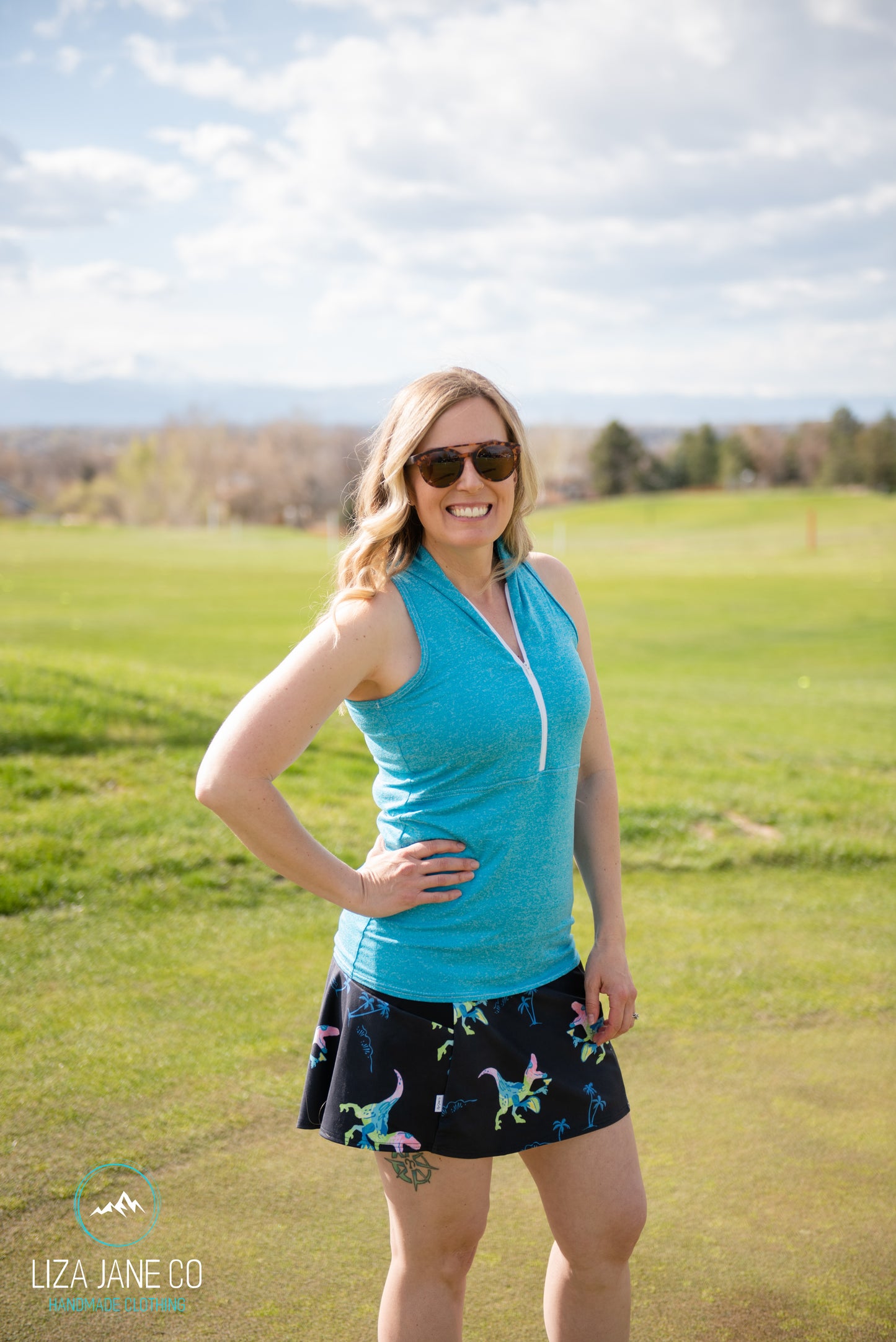 Dinos with Tacos and Margaritas - Flare Golf Skort
