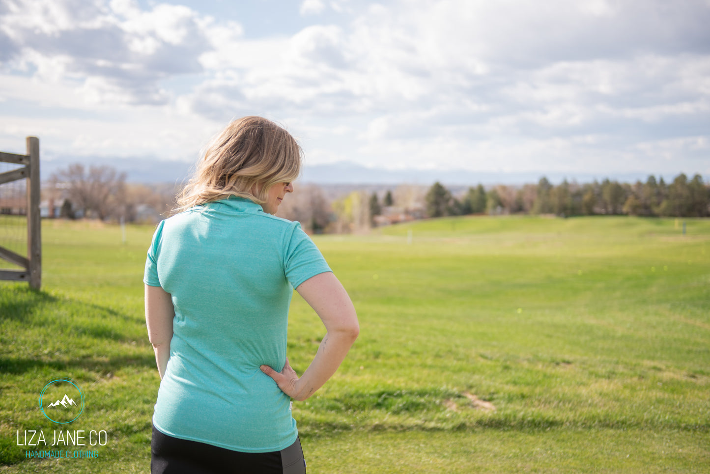 Mint 3/4 zip Women's Golf Shirt - Short sleeve