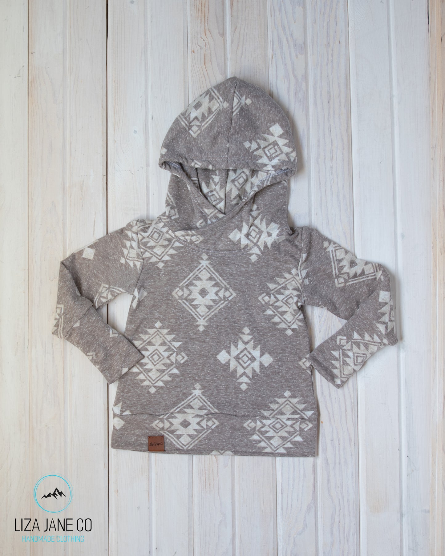 Grow with Me Hoodie | Mocha Aztec Print