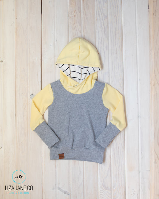 Grow with Me Hoodie | Yellow and Grey {1-3 Year}
