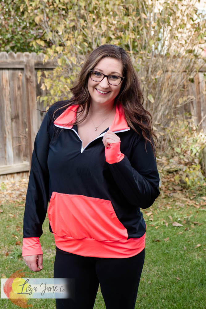 Women's 3/4 Zip Workout top