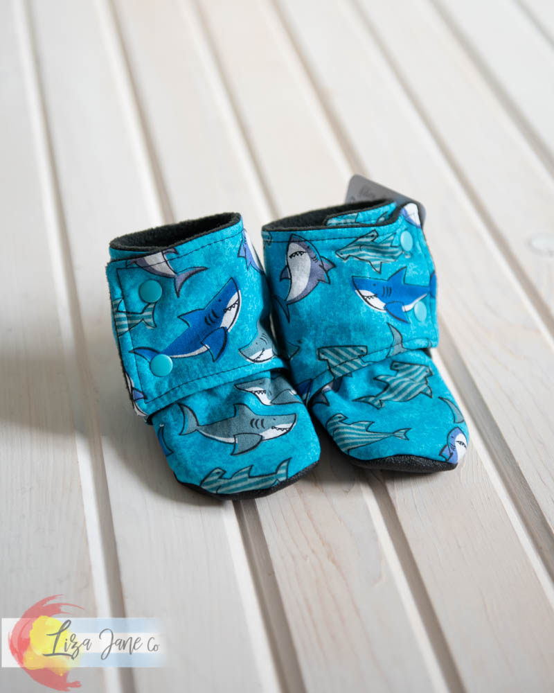 Baby Booties, Stay on Booties, Stay on Baby Booties, Shark Booties, Shark Baby Booties, Sharks, Shark Nursery, Nursery