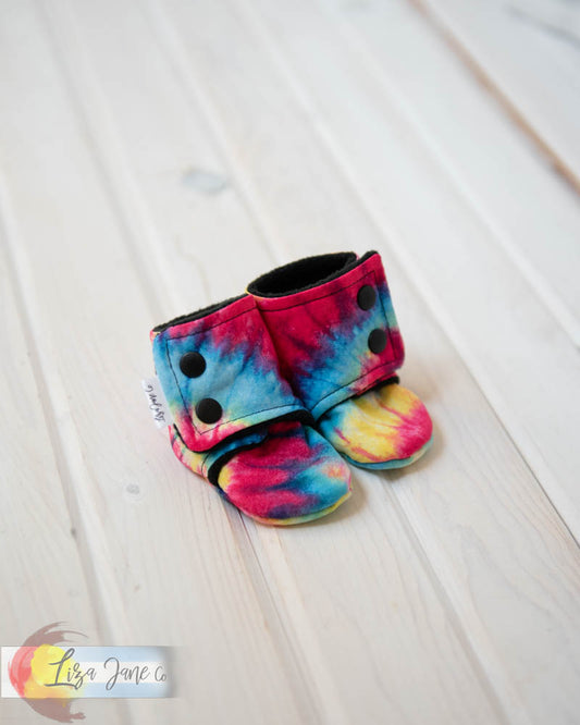 Stay-on Baby Booties |  Tie Dye