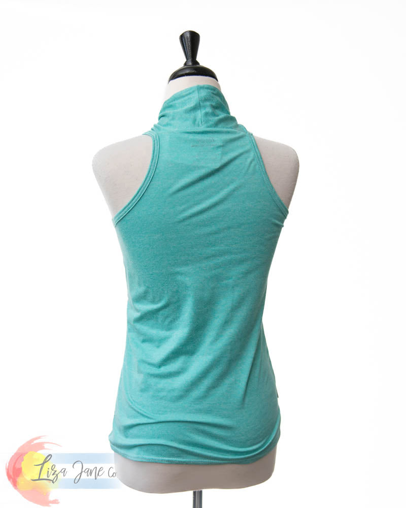 Mint 3/4 zip Women's Golf Shirt - Sleeveless