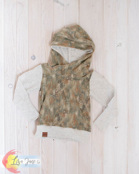Grow with Me Hoodie | Hunting Camo & Oatmeal {1-3 Year}