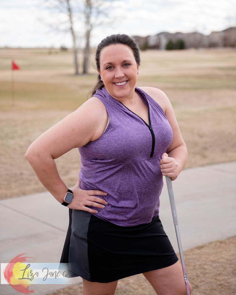 Women's black & Grey Golf Skirt {Small}