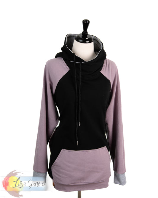 Women's Hoodie | Hazy Lavender and Black {XX-Large}