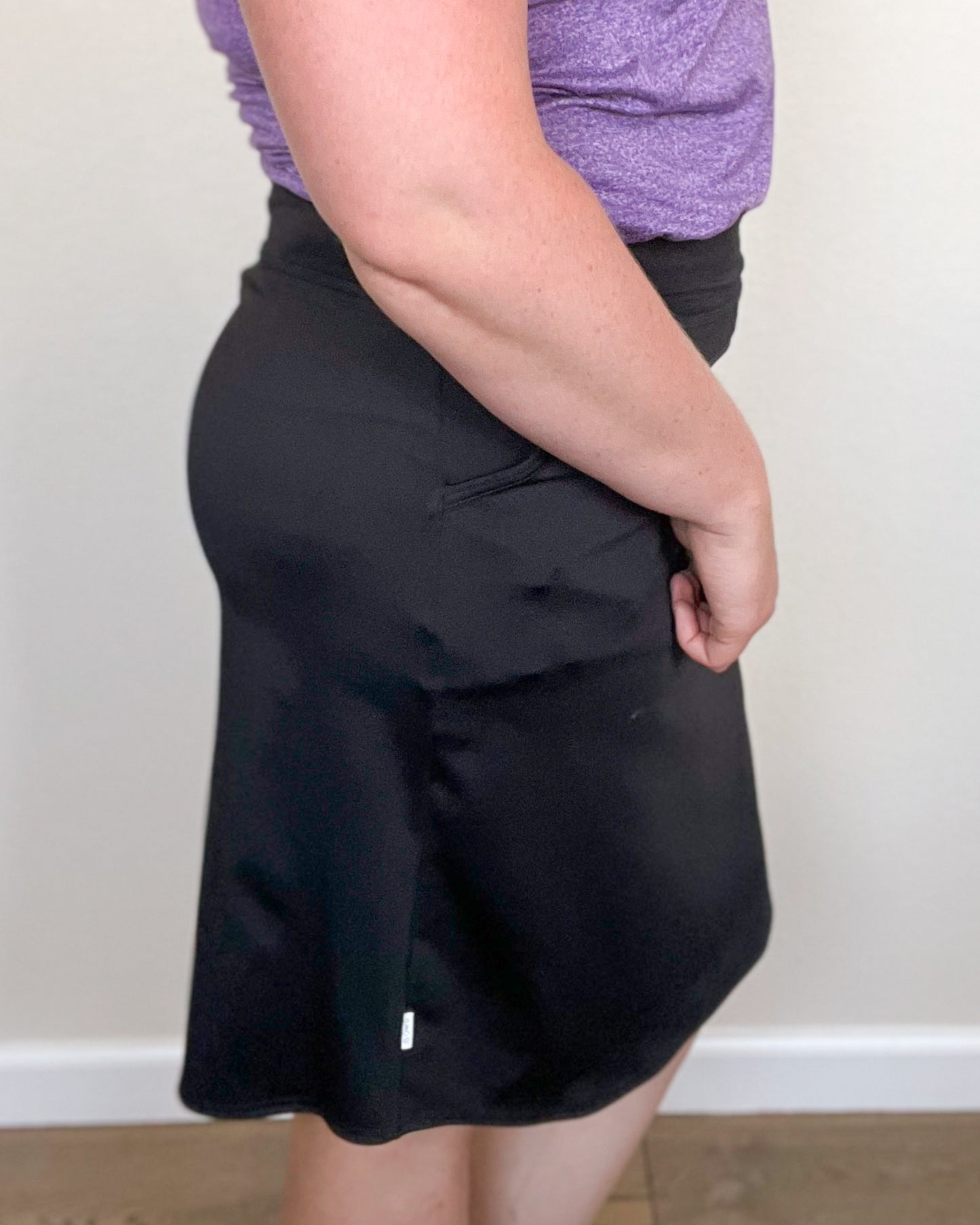 X-Large Solid Black - Golf Skort