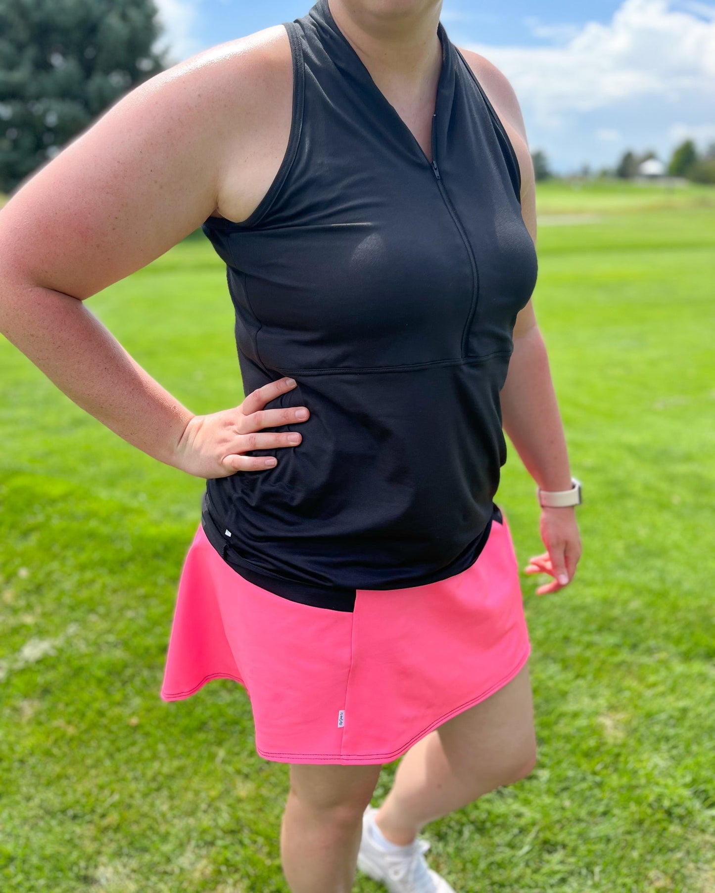 Hot Pink - Flare Golf Skort