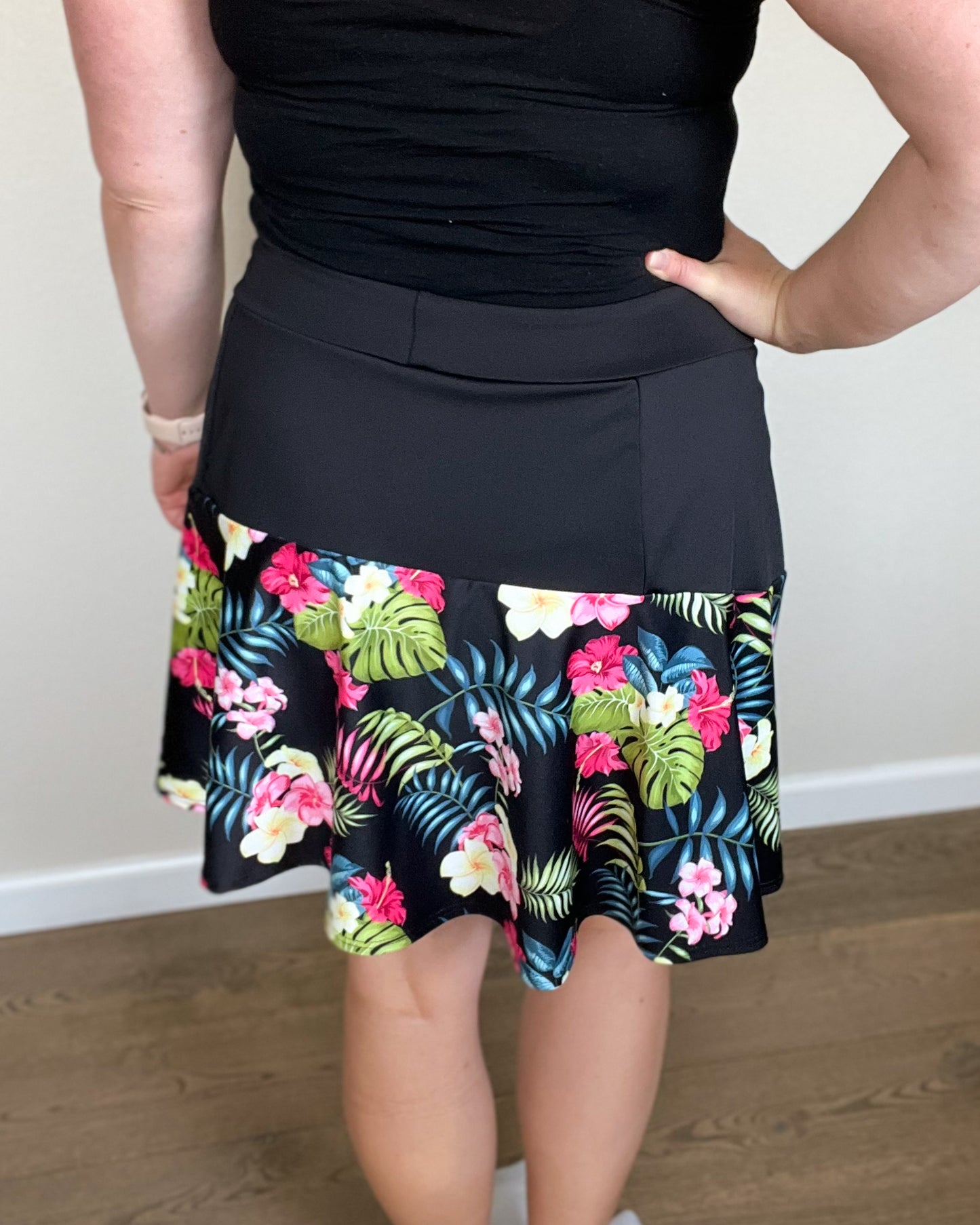 Floral - Flare Golf Skort