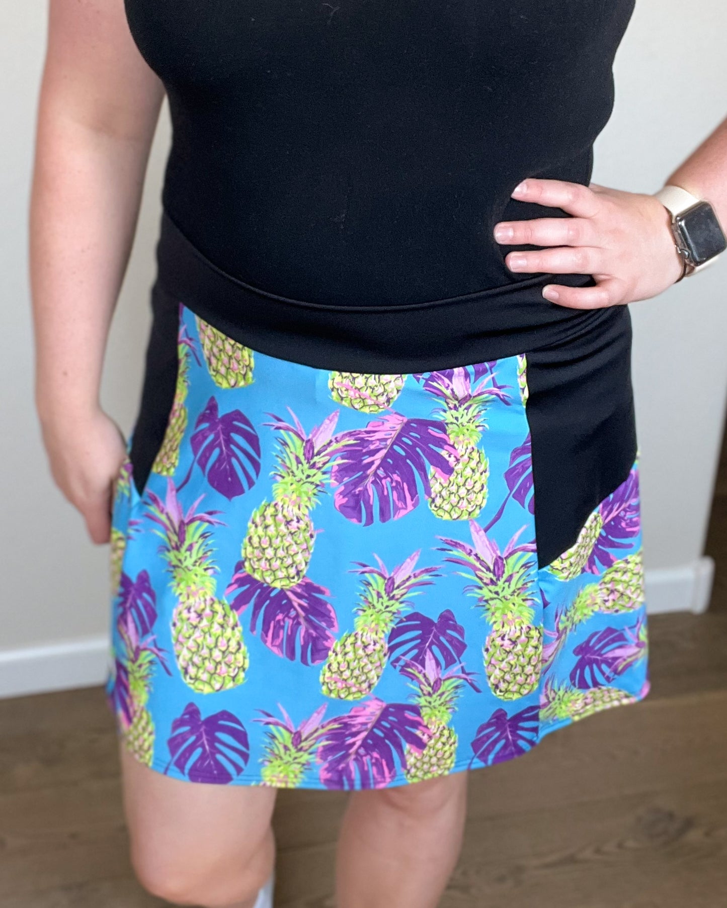 Pineapples - Flare Golf Skort