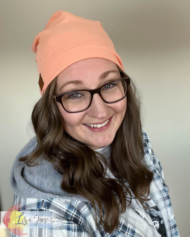 Slouchy Beanie - Cantaloupe Ribbed