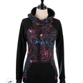 Neon floral outline and black on Sleeves