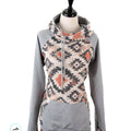 Natural/earthy Aztec and Grey on Sleeves