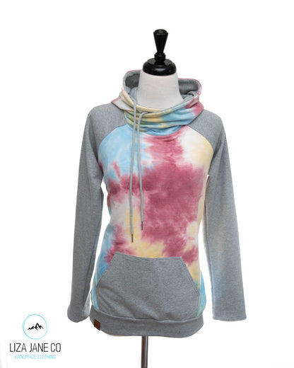 Women's Hoodie | Tie-Dye and Heather Grey