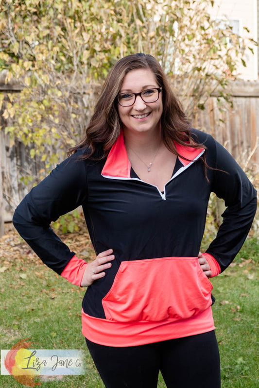 Women's 3/4 Zip Workout top