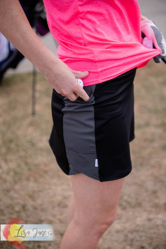 Women's black & Grey Golf Skirt {Small}