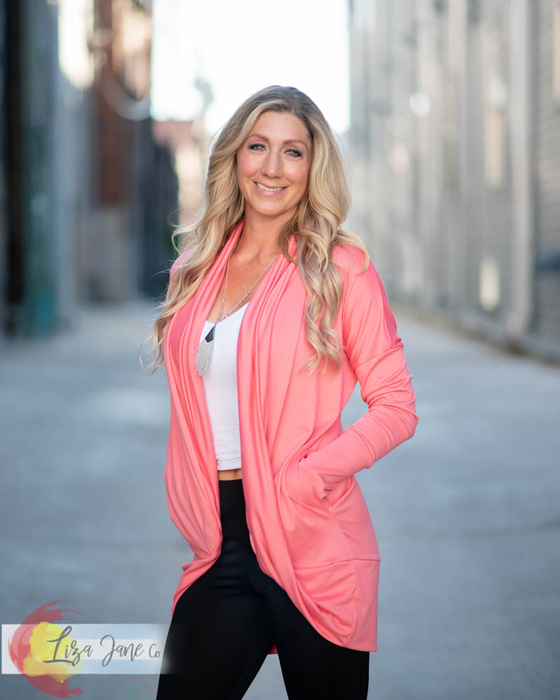Women's Cocoon Cardigan | Solid Coral {3X}