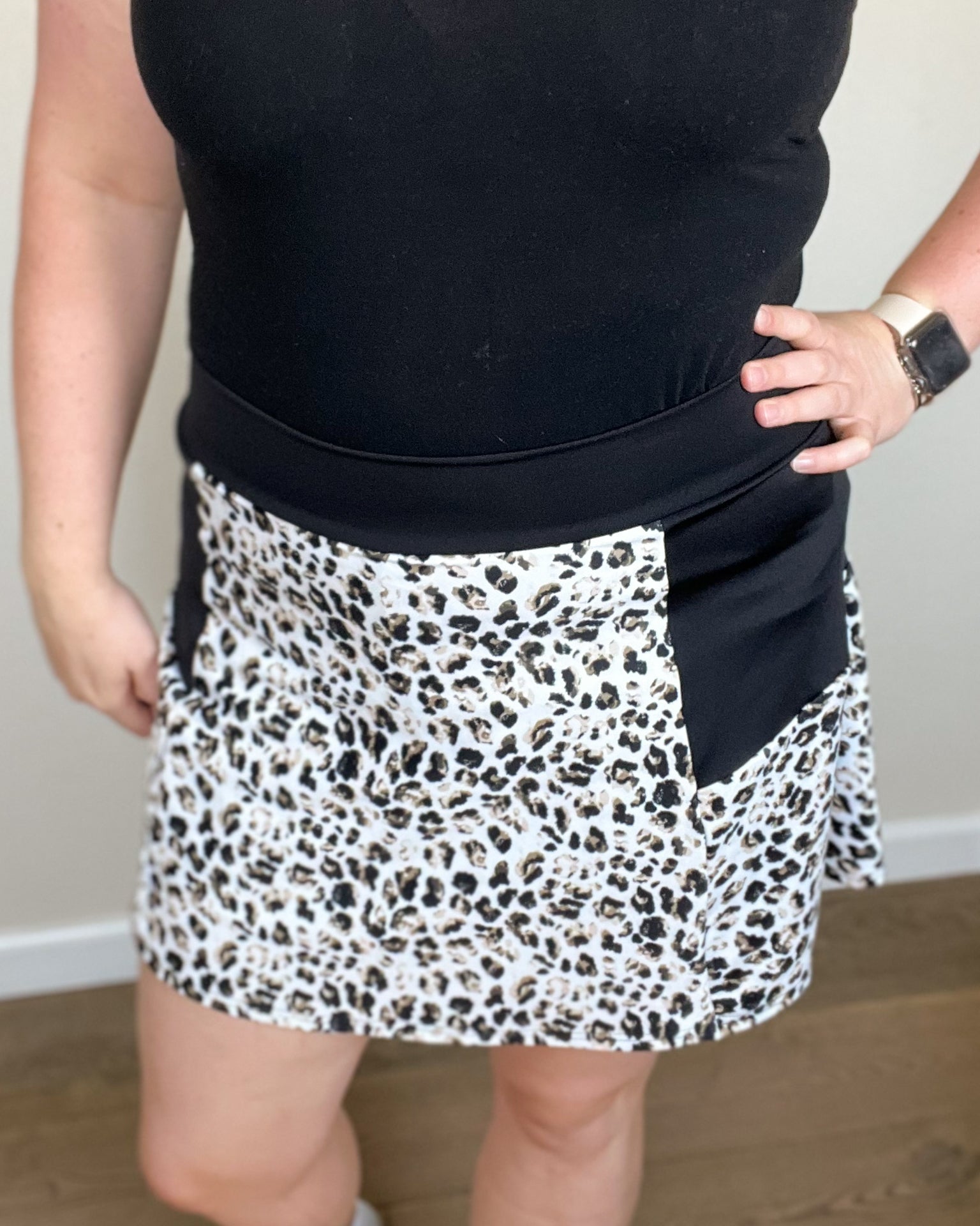 Leopard print golf skirt hotsell