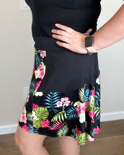 Floral - Flare Golf Skort