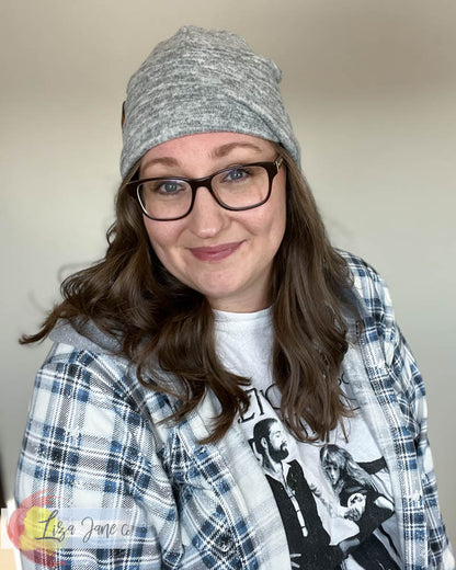 Slouchy Beanie - Heather Grey Sweater