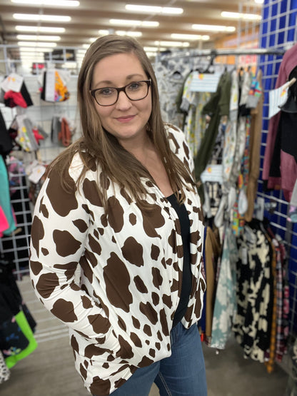 Women's Cocoon Cardigan | Brown Cow {Medium}